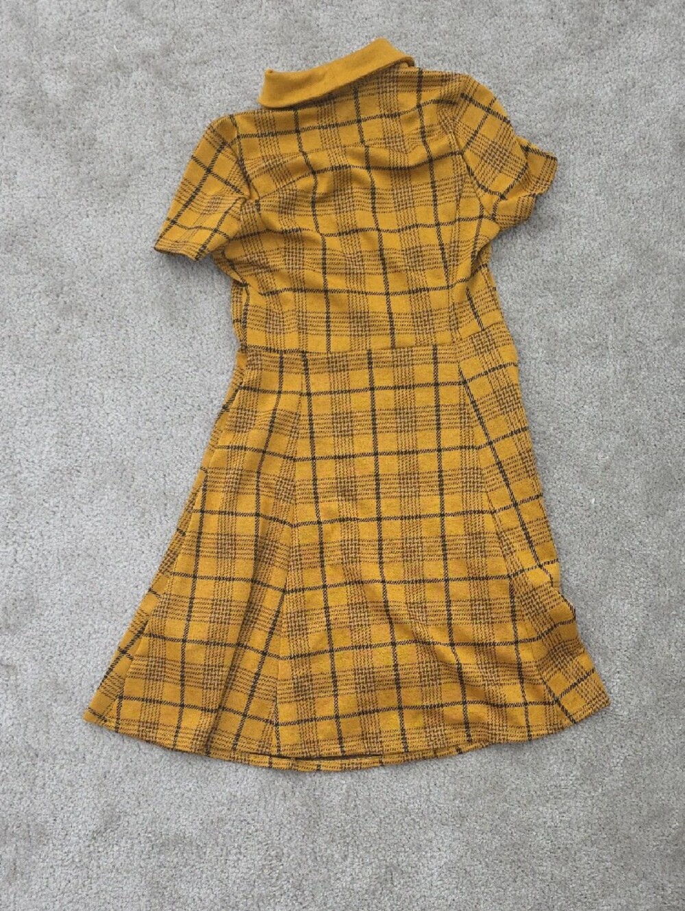 Harry Potter universal studios hufflepuff Plaid Button-Front Dress - Picture 3 of 3